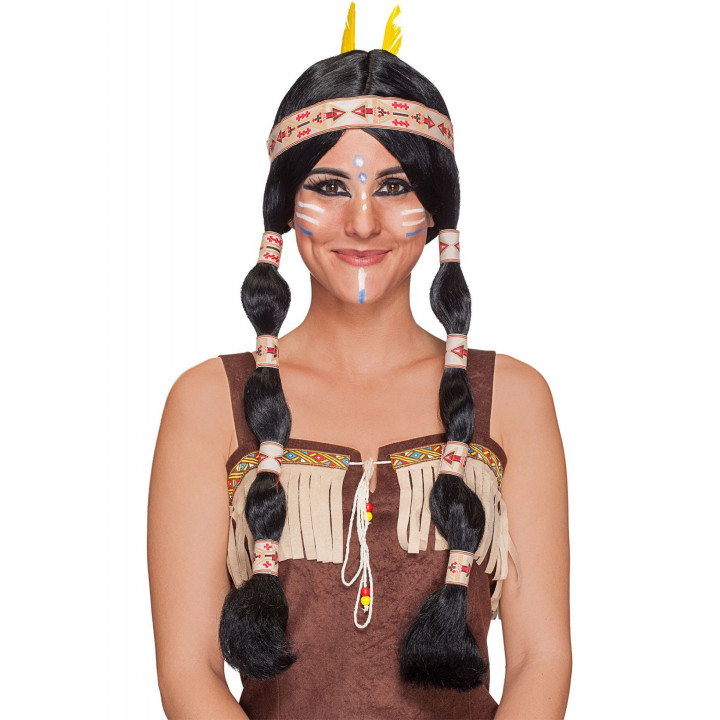 Parrucca indiana pellerossa