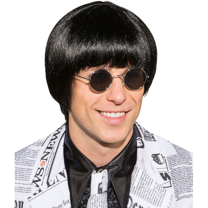 Parrucca uomo bob nero