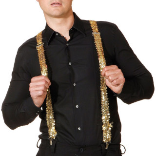 Bretelle paillettes gold