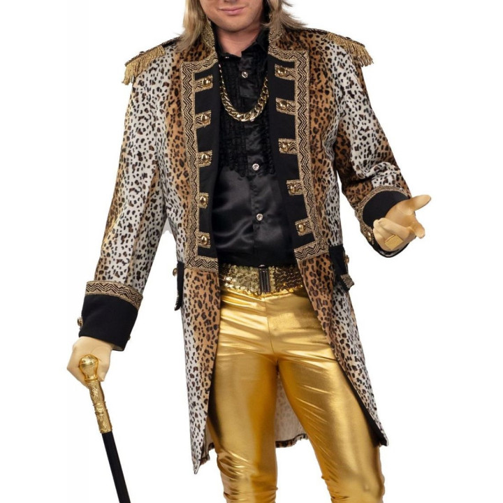 Redingote leopardata uomo