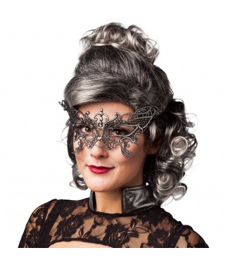 Sexy Maschera in Pizzo Nero Design a Farfalla e Chiusura con