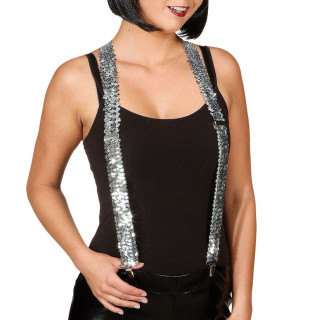 Bretelle paillettes silver