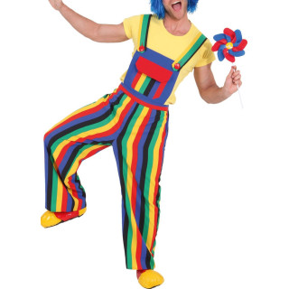 Salopette Multicolor Uomo per Clown e Spettacoli Circensi