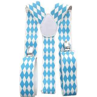 Bretelle rombi bianchi azzurri