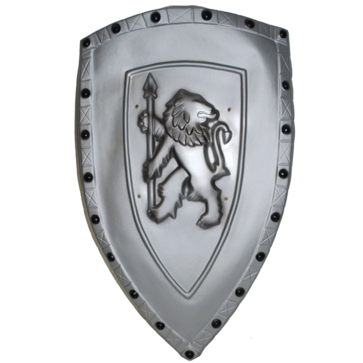 Scudo cavaliere leone rampante
