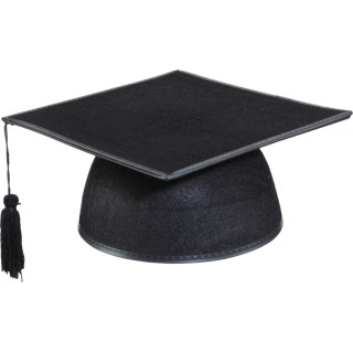 Tocco da Laurea Flessibile con Nappa – Copricapo con Velcro e Finiture in Similpelle