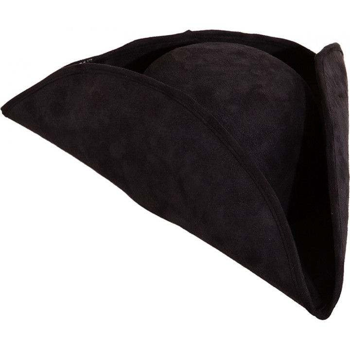 Tricorno Scamosciato Nero Pirata e Corsaro