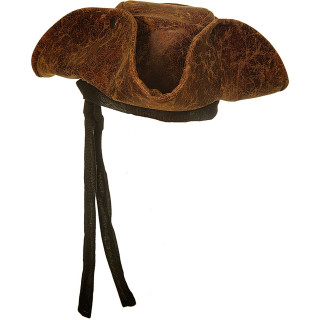 Tricorno Similcuoio Barbanera con Borchie e Fettuccine