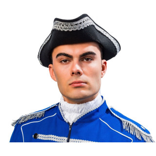 Tricorno Storico del ‘700 con Passamaneria Argentata – Cappello d’Epoca Nobile