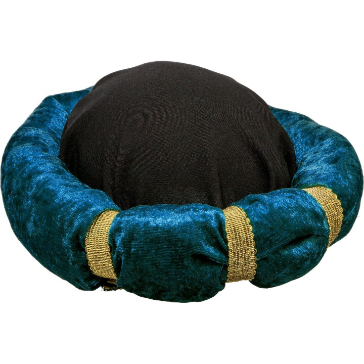 Turbante da Sultano Blu – Copricapo Orientale Regale