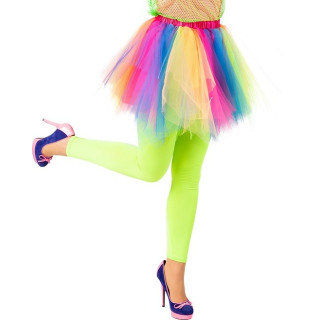 Tutù Arcobaleno Elegante – Fascia Elastica e Tulle Iridescente