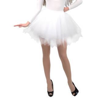 Tutù Bianco Elegante – Fascia Elastica e Tulle Morbido