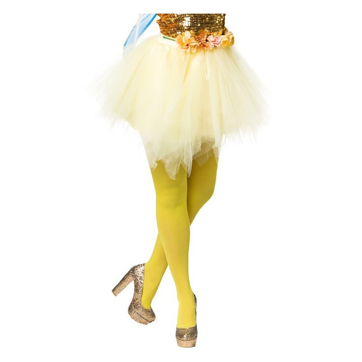 Tutù Giallo Crema Elegante – Fascia Elastica e Tulle Morbido