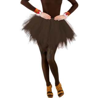 Tutù Marrone Elegante – Fascia Elastica e Tulle Morbido