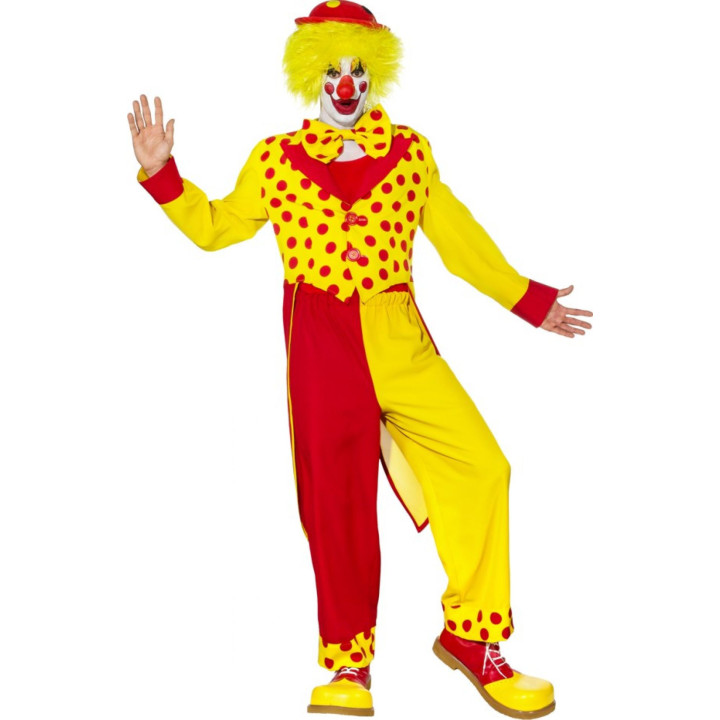 Uomo clown rosso-giallo
