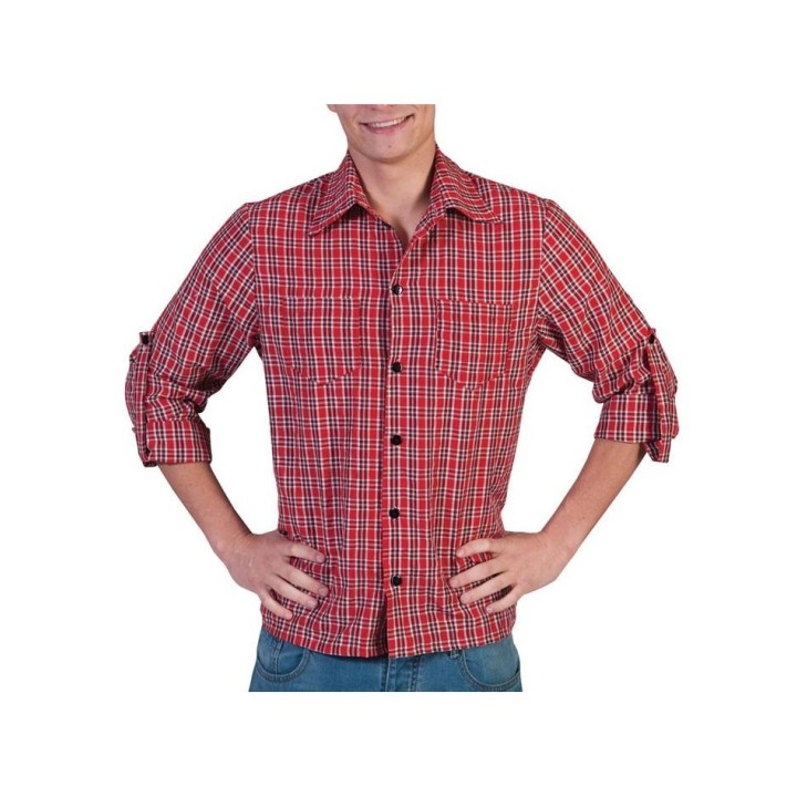 Camicia a quadretti rossa bianca e nera