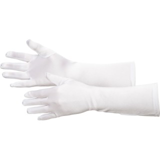 Guanti lunghi in raso bianchi