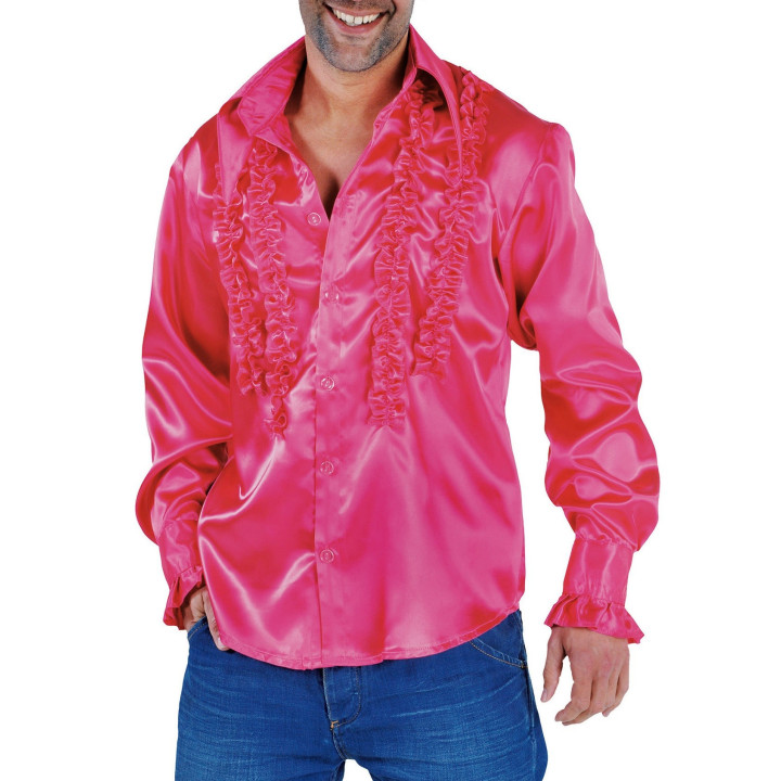 Camicia uomo ruches rosa