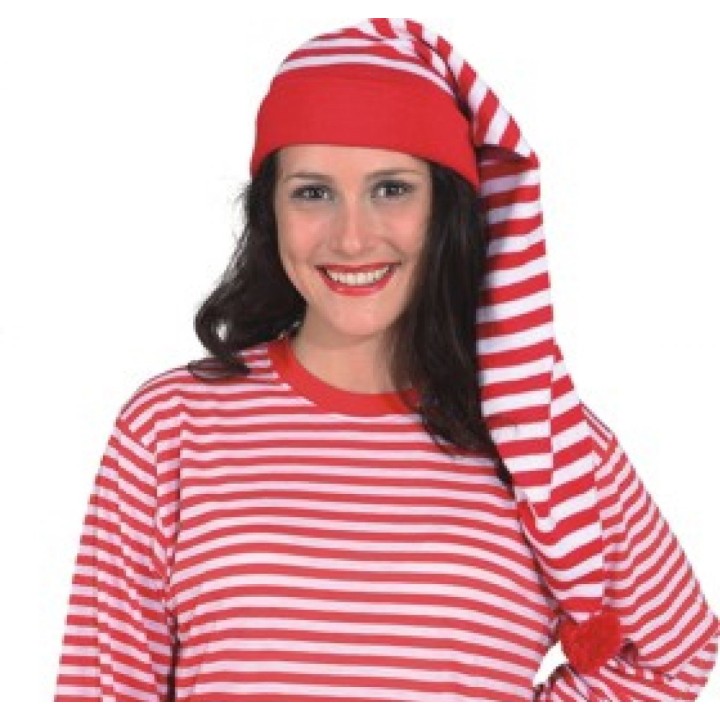 Cappello a punta rosso e bianco