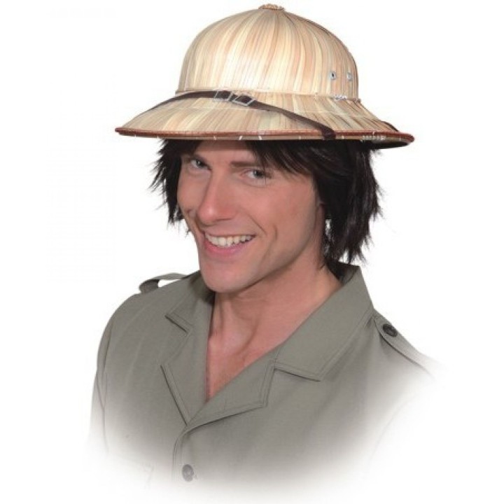 Cappello Coloniale Safari – Casco da Esploratore in Bamboo con Cinturino in Ecopelle
