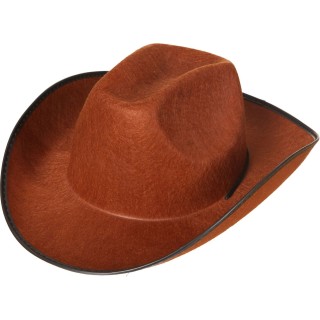 Cappello Cowboy Marrone Scamosciato – Stile Western con Falde Ripiegate