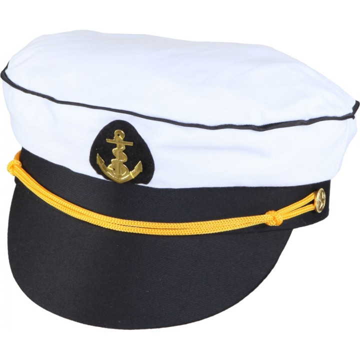 Cappello da Capitano Marinaio – Classico Stile Nautico con Visiera e Stemma