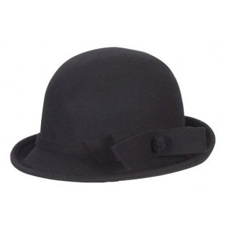 Cappello da Donna in Feltro Nero Stile Decò – Modello Marple Elegante in Lana