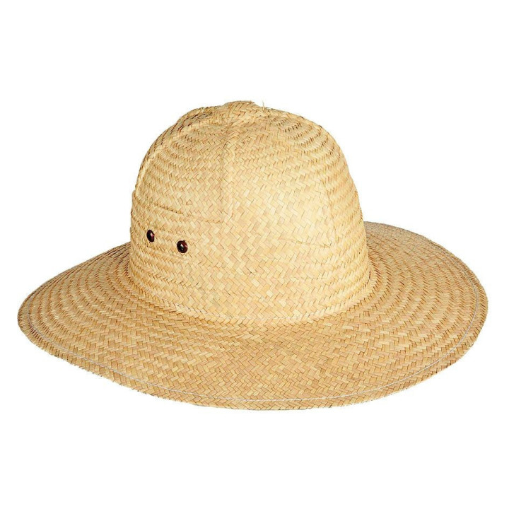 Cappello da Esploratore in Paglia Intrecciata – Paglietta Rotonda a Falda Larga