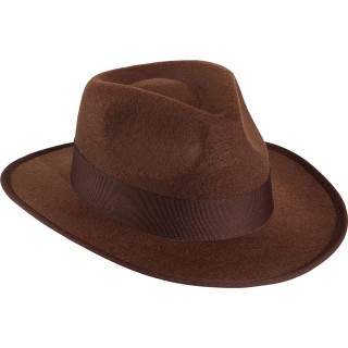 Cappello in Feltro Marrone con Falda Larga – Eleganza Vintage per Uomo o Gangster
