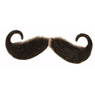 Baffi a manubrio grandi castani