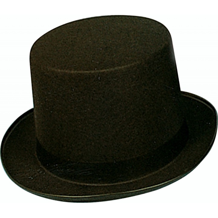 Cilindro Nero Classico con Fascia in Raso Lucido