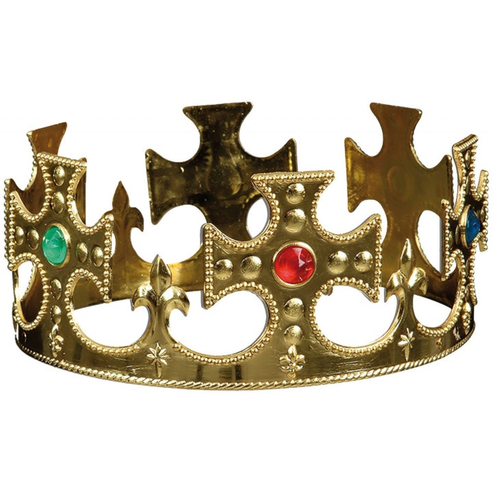 Corona Reale Dorata con Pietre Colorate – Simbolo di Regalità