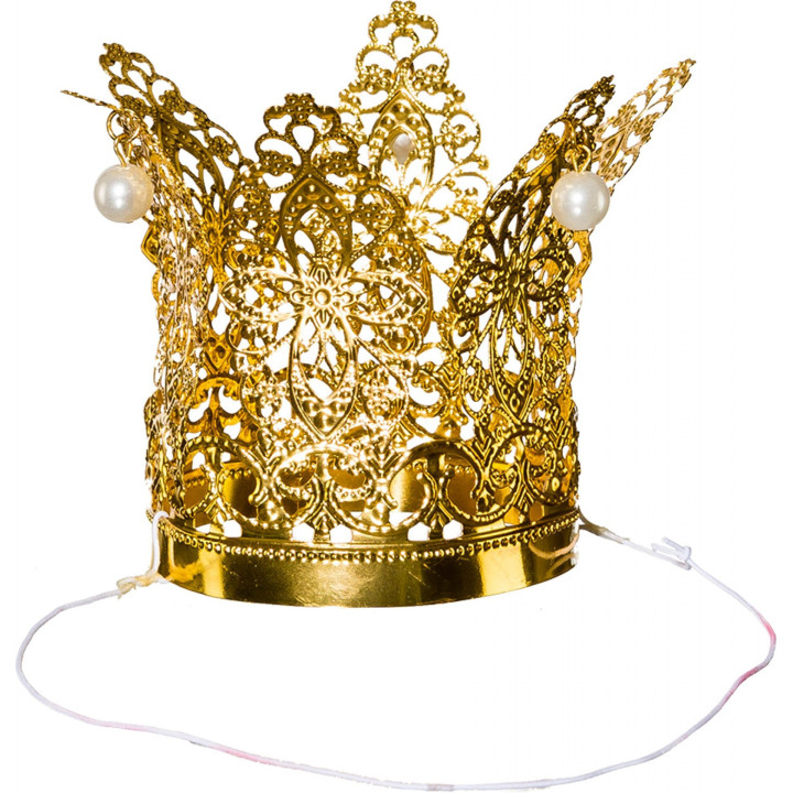 Coroncina da Principessa Dorata con Perle – Eleganza Regale