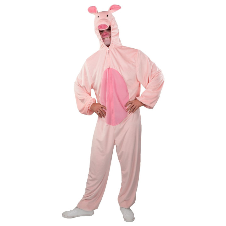 Costume Maialino della Campagna - Tuta Intera con Cappuccio