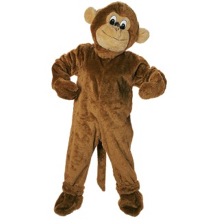 Costume Mascotte Monkey - Tuta Integrale Unisize, Unisex