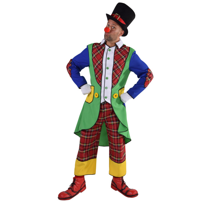 Costume Uomo Clown Scozzese - Elegante e Colorato