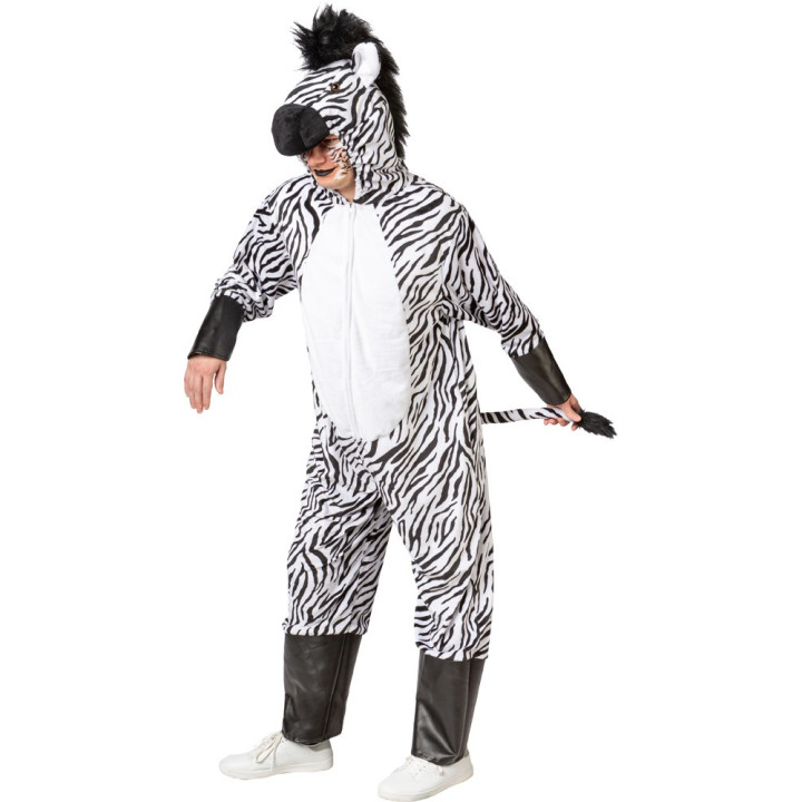 Costume Zebra della Savana - Tuta Intera con Cappuccio