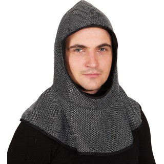 Cotta da Cavaliere Medievale in Tessuto Effetto Maglia d’Acciaio