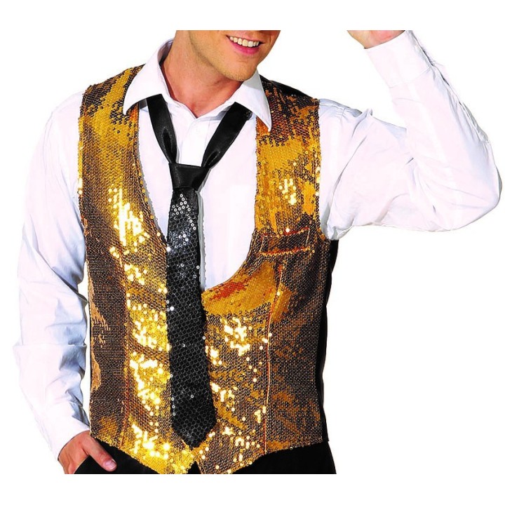 Cravatta paillettes nero