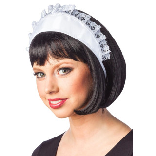 Crestina da Cameriera con Pizzo Bianco – Accessorio Elegante per Costume da Governante