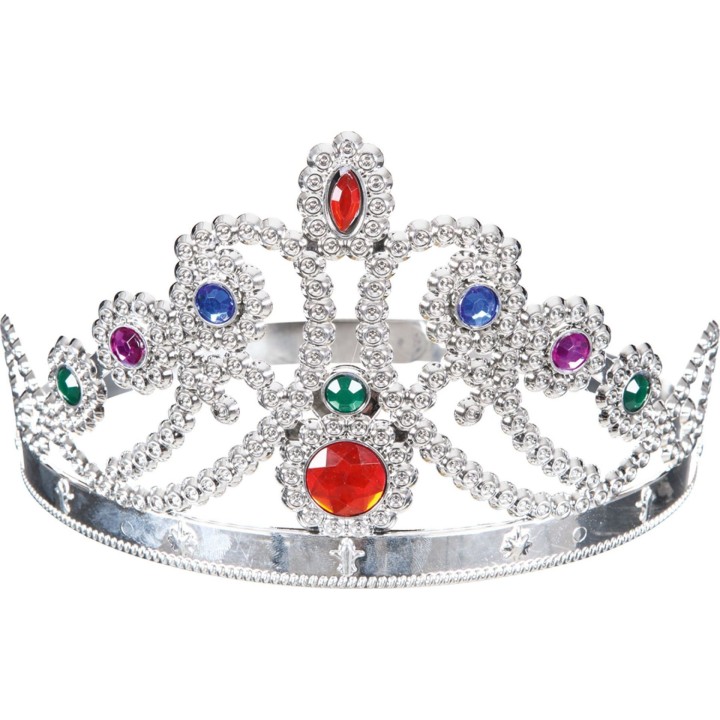 Diadema d’Argento con Pietre Colorate – Corona da Principessa