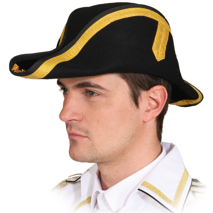Feluca Storica da Ammiraglio della Marina con Passamaneria Dorata