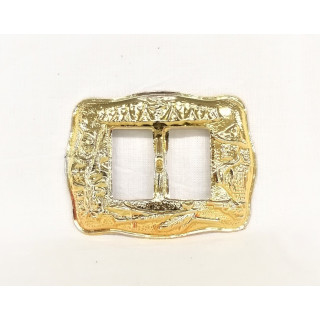 Fibbia in plastica dorata