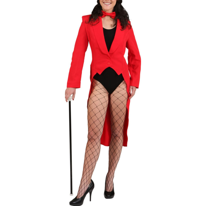 Frac Cabaret Rosso Donna – Eleganza e Stile Pigalle per Showgirl e Spettacolo