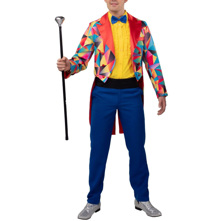 Frac Marsina Arlecchino – Giacca Uomo da Spettacolo con Fantasia Caleidoscopio