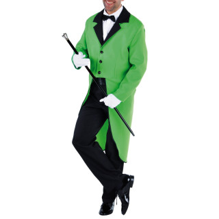 Giacca Frac Verde con Rever Nero – Eleganza Moderna per Spettacoli ed Eventi