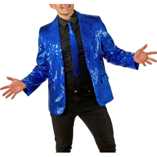 Giacca paillettes blu uomo