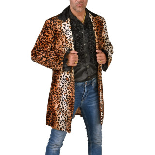 Giacca Uomo Freak in Ecopelliccia Leopardata - Stile Hippie Anni '70