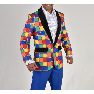 Giacca Uomo Rubik - Fantasia Multicolore per Showman e Artisti