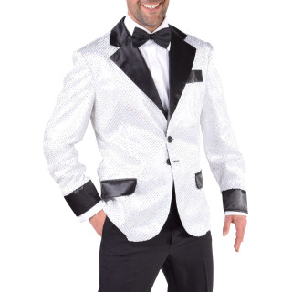 Giacca velluto brillante bianca